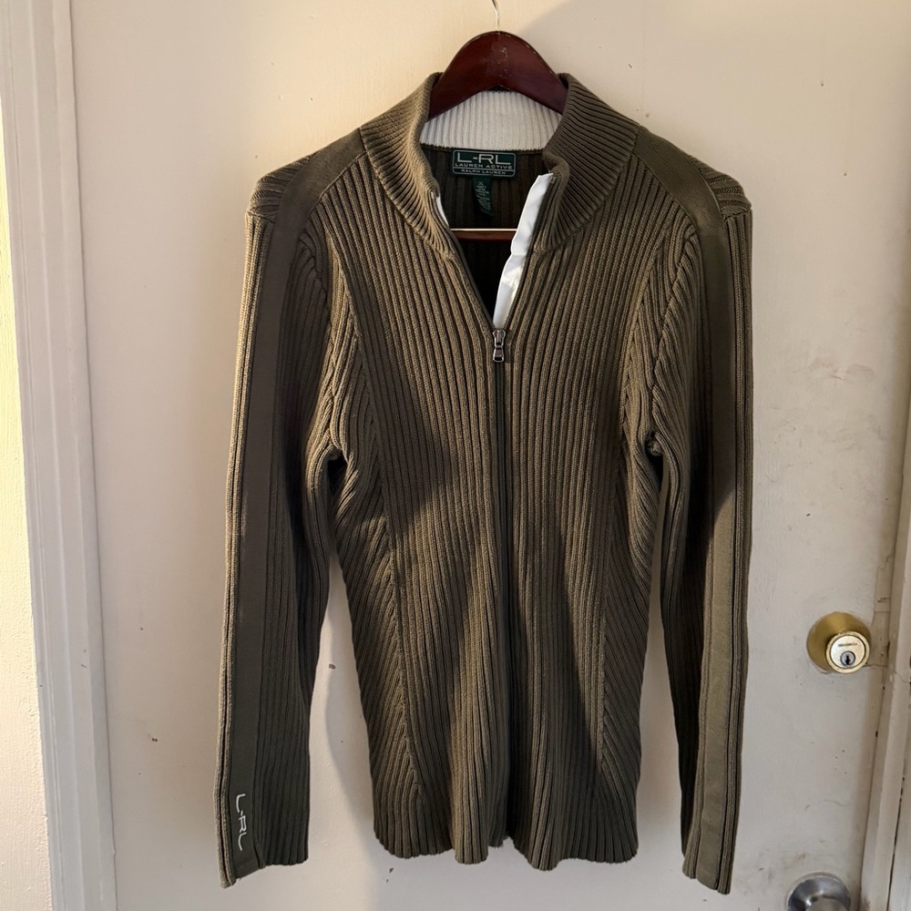 Ralph Lauren Olive Ribbed Sweater